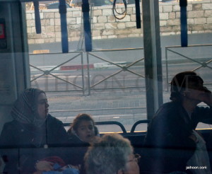 A Muslim lady in Jerusalem tram