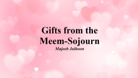 In response to those who enquire about what gifts has the poet brought from the land of Meem