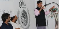 Mujeeb Jaihoon interacts with the students of Fathima Islamic Women's college
